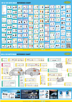 6V and 12V Bulb Wall Chart