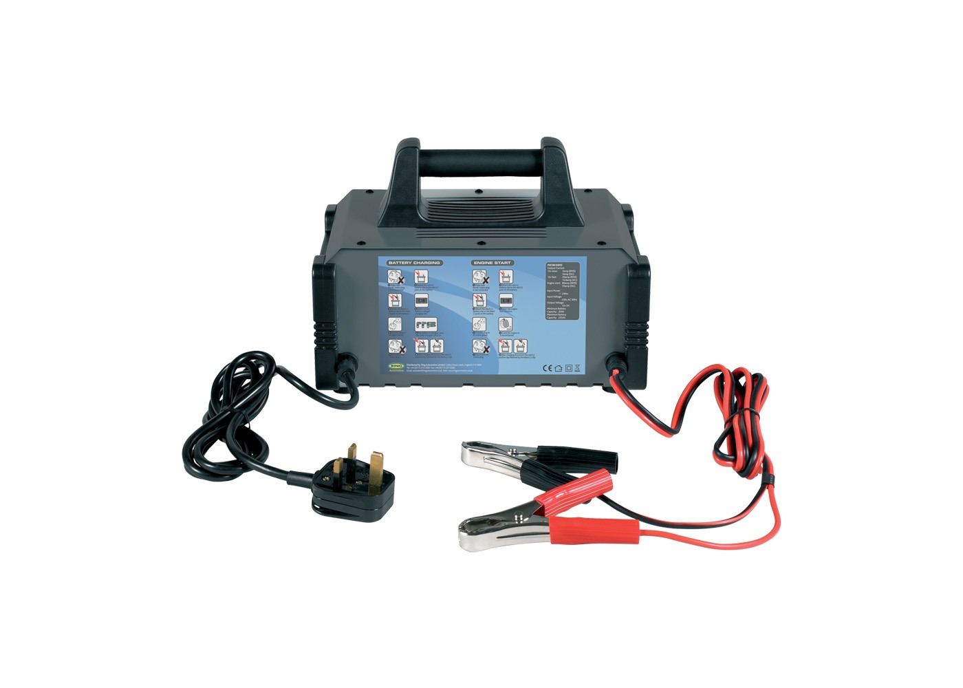 Ring RCB320 20A Battery Charger & 80A Engine Jump Starter & 9 LED Torch Package
