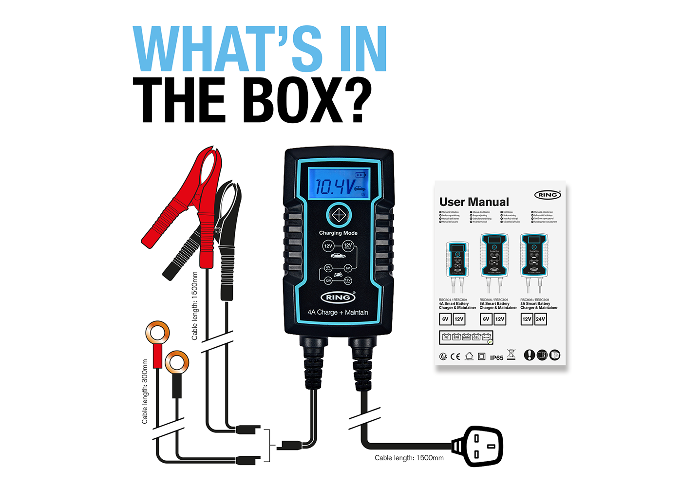 4A Smart Charger and Battery Maintainer, RSC804/RESC804