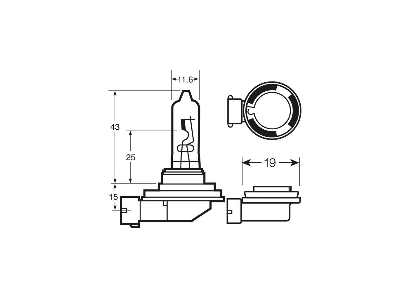 AMPOULE H9 12V 65W (BOITE DE 10) RING – Planet Line B2B