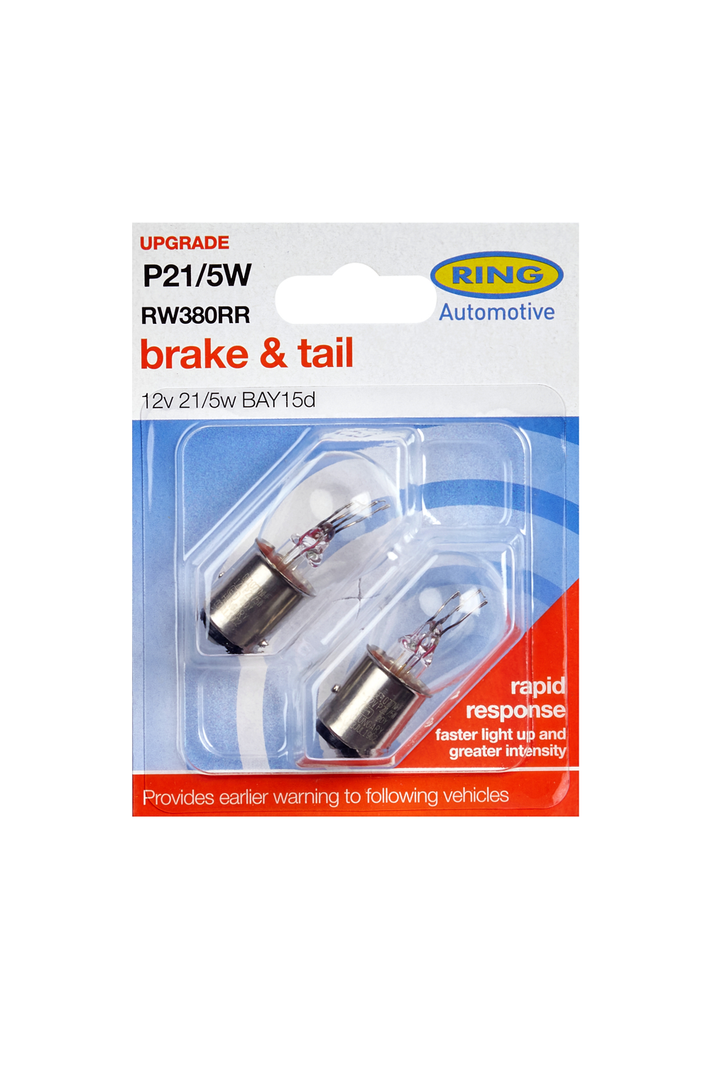 Motorcycle Brake and Tail Bulb, 12V P21/5W BAY15d OSP, RMW380