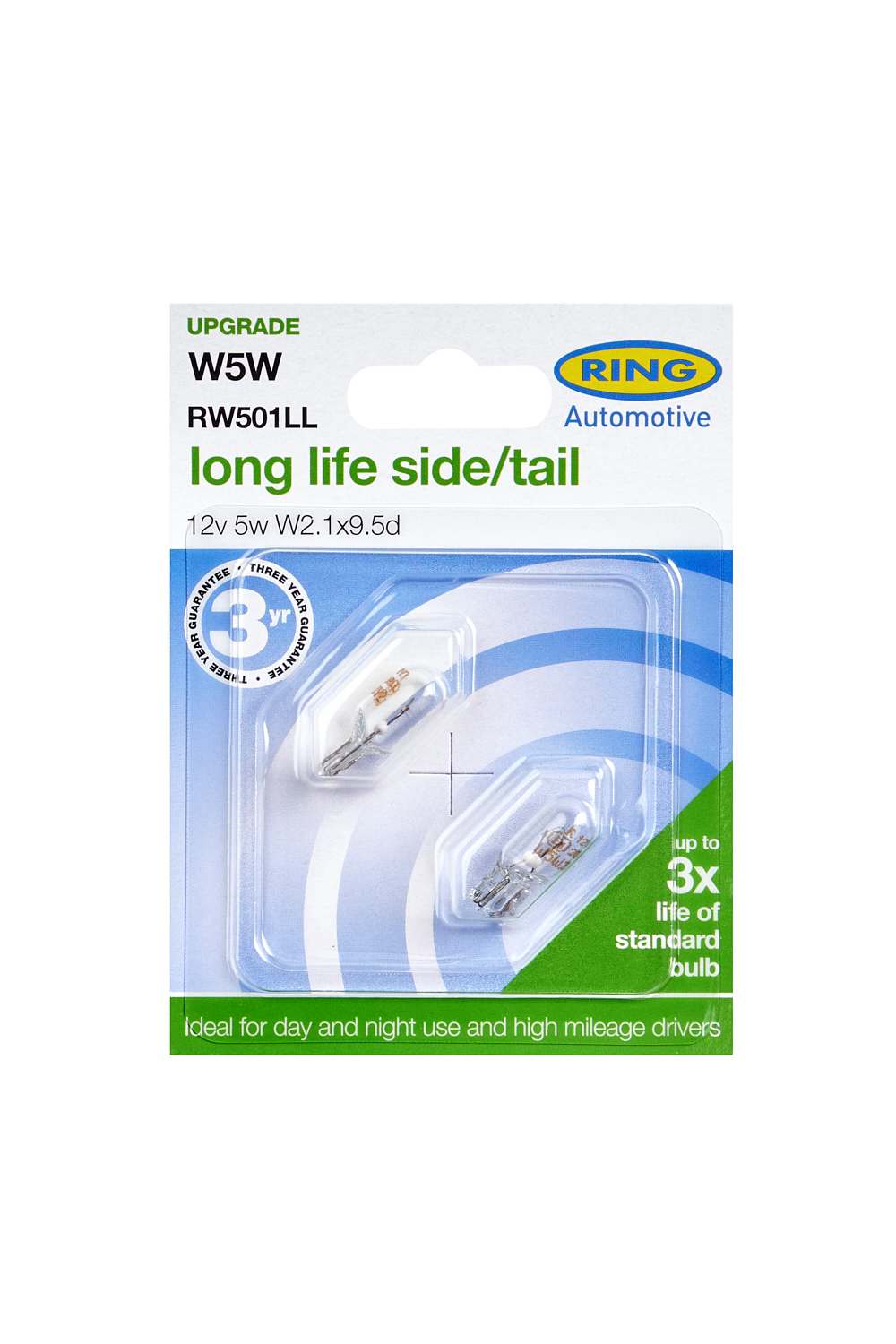 W5W Ampoule long life de latéral/arrière, RW501LL