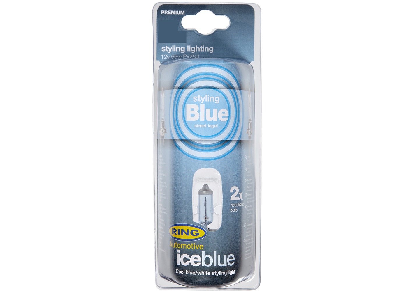 Ring Automotive RW777 H7 Px26d Xtreme Blue with 50 Percent Halogen Headlamp 12 V 55 W
