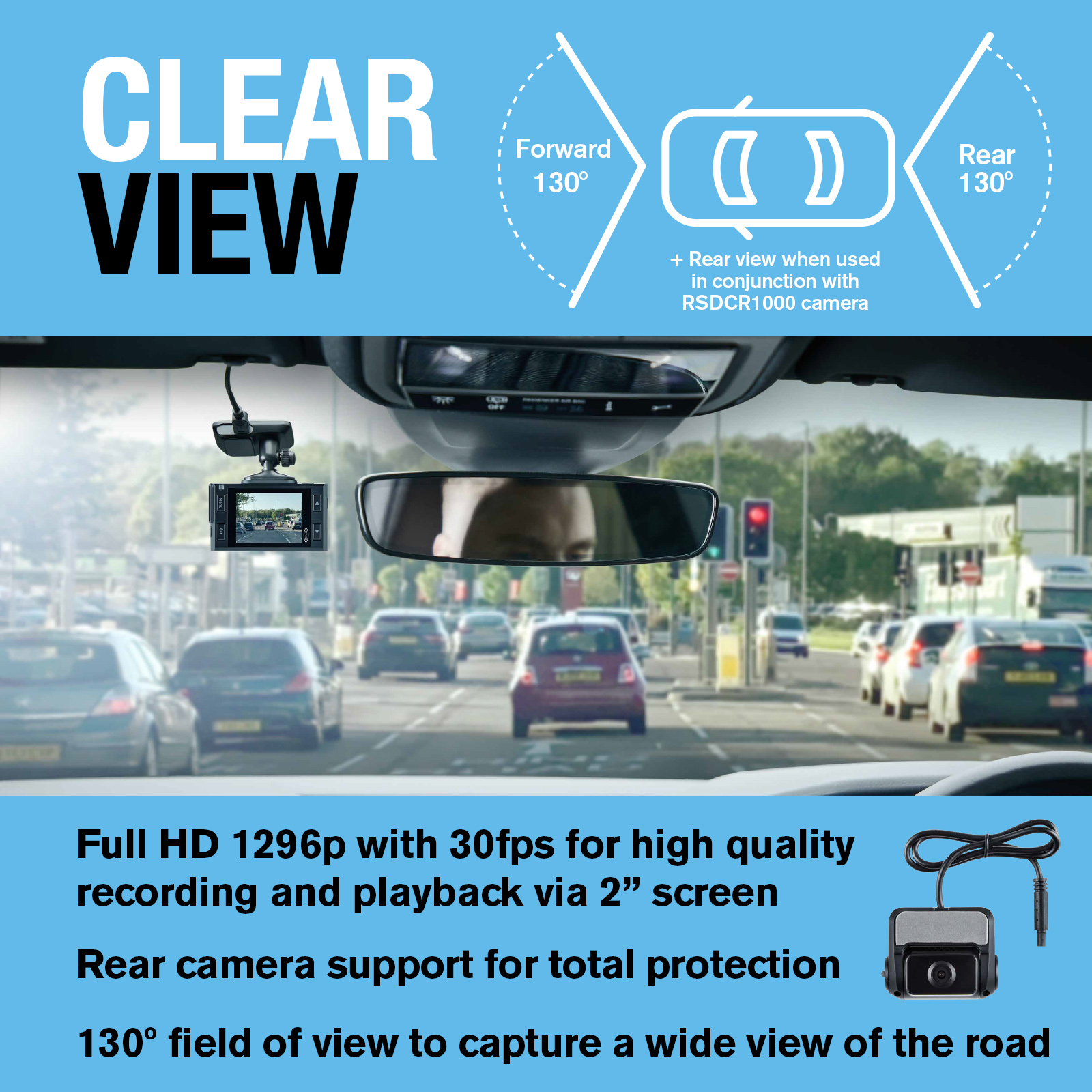 Smart Dash Cam R1000- RSDCR1000 - Ring Automotive