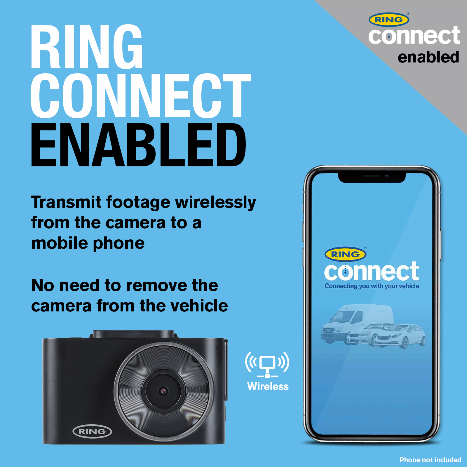 Smart Dash Cam R1000- RSDCR1000 - Ring Automotive