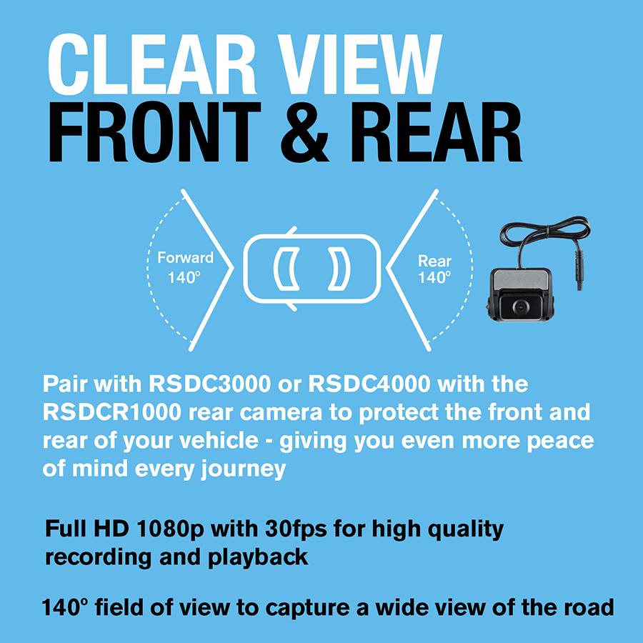 Smart Dash Cam R1000- RSDCR1000 - Ring Automotive