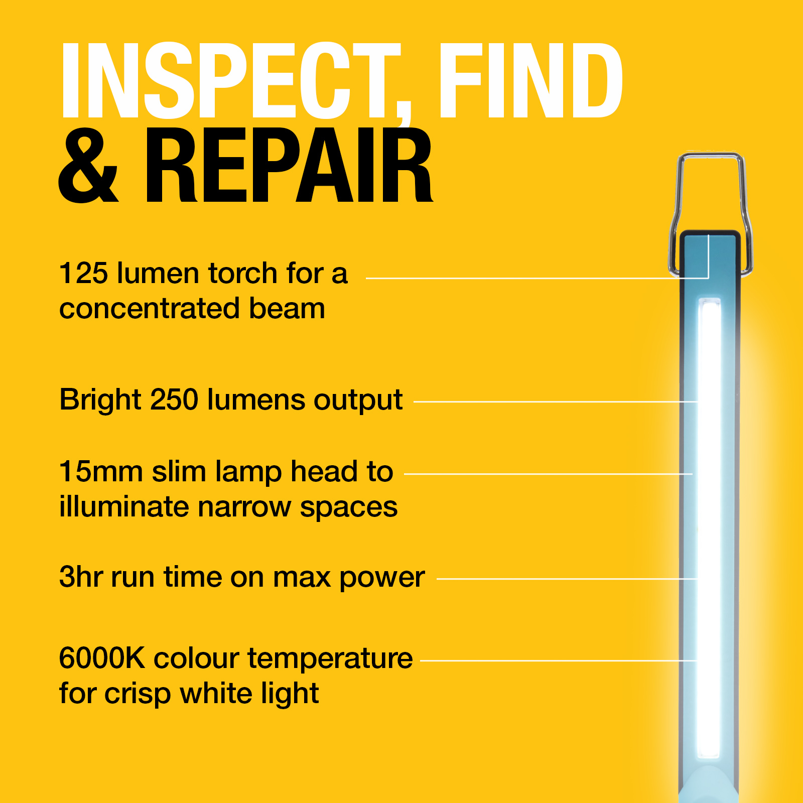 Ril4100 RIL3800C MAGflex Slim LED Inspection Lamp With 180º multi-angle positioning