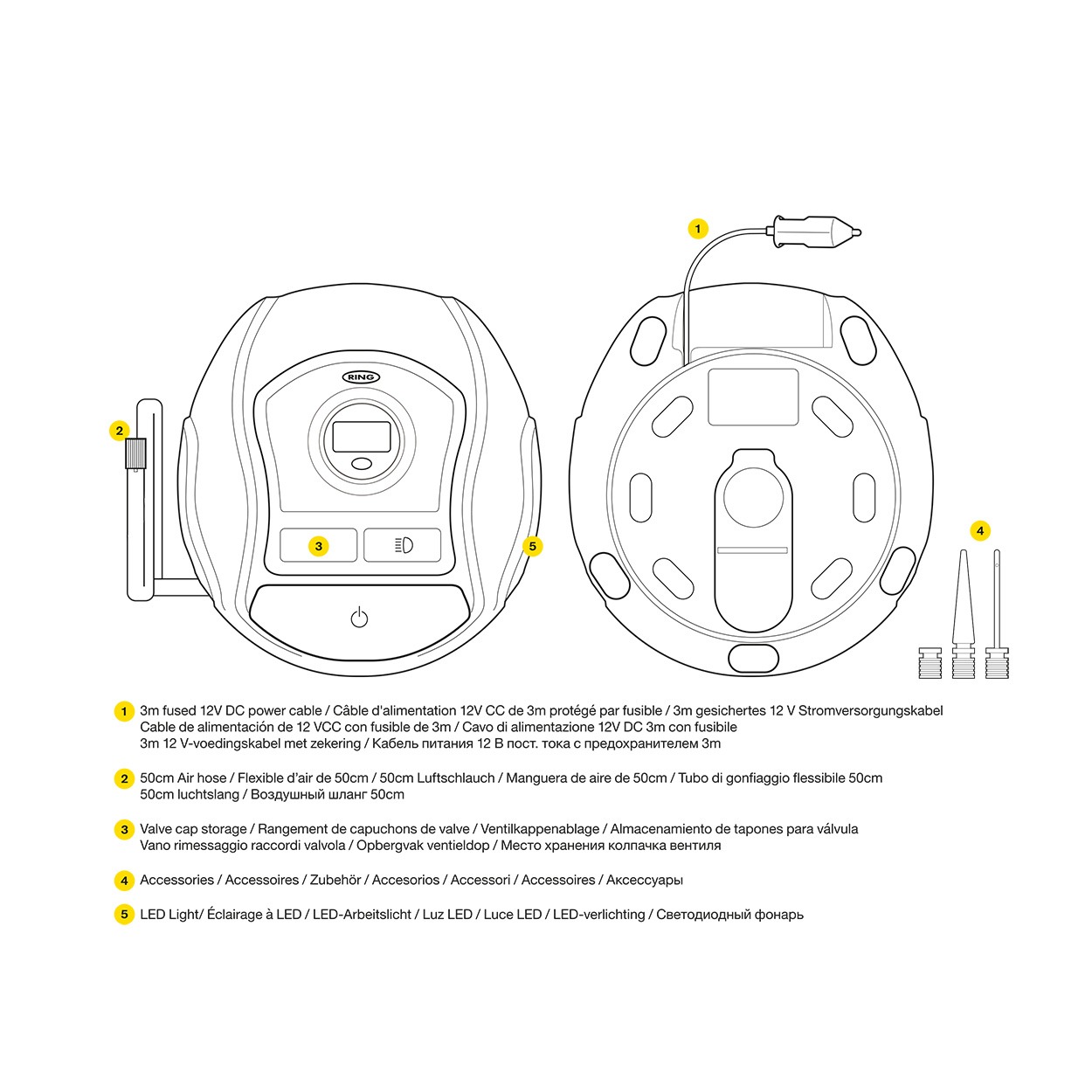 RTC400 Digital Tyre Inflator 12V DC