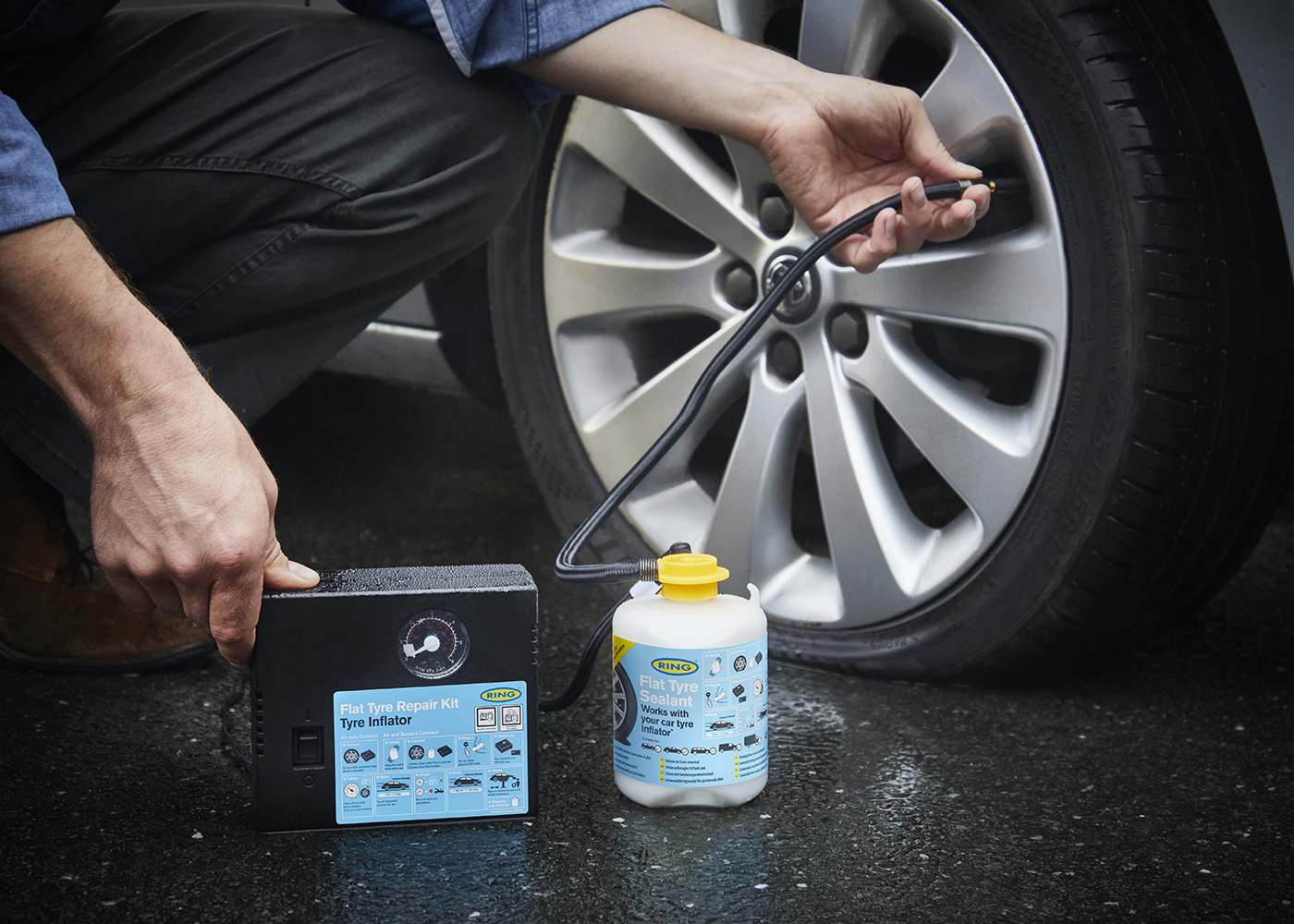 Tyre Repair. Repair car Tires. Citroen Tyre Repair Kit.