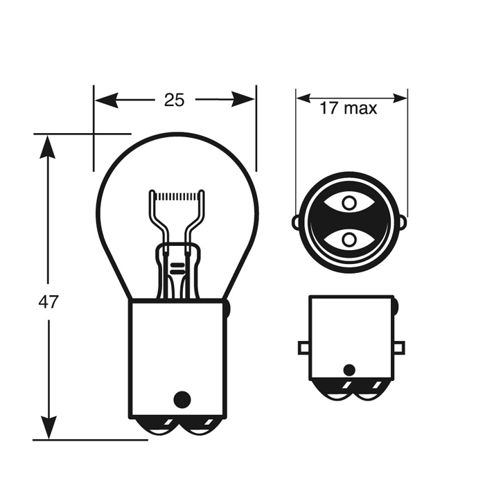 thumbnail interactive-video image 1 of Ring R291 24V 21W P21W SBC BA15D Double Contact Bayonet Light Bulb, Single 1 of 3